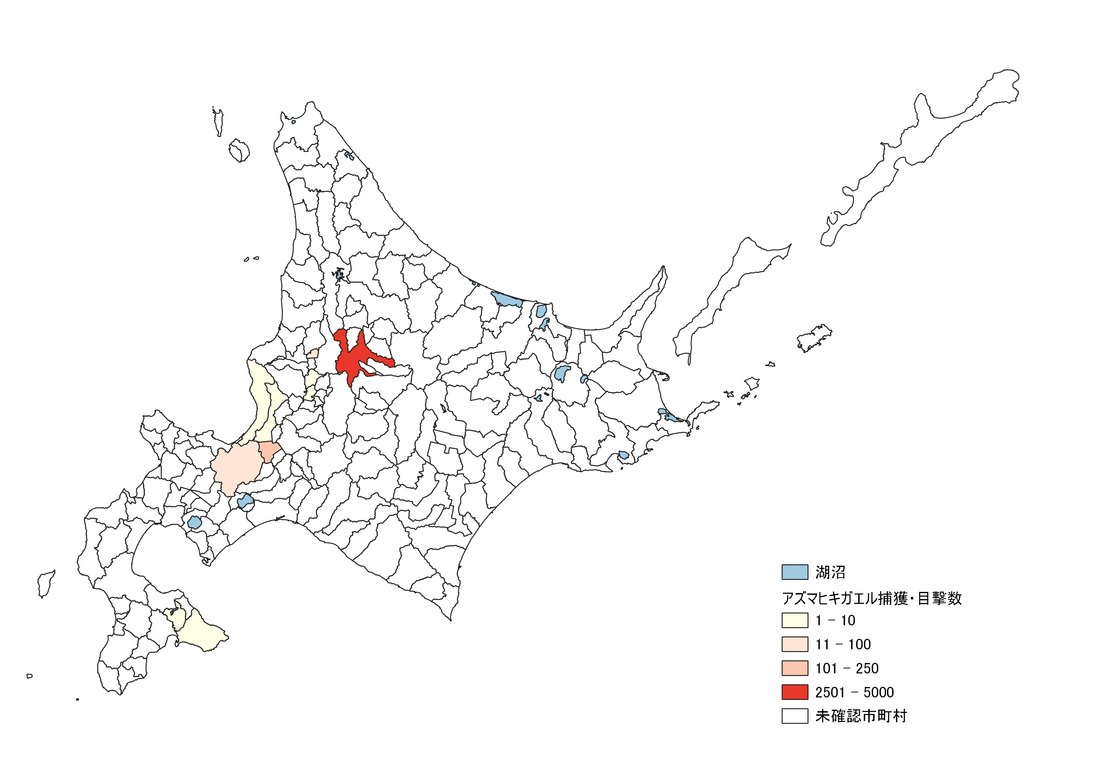 2019年度市町村別目撃情報