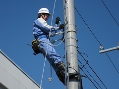 外線工事・引込み工事実習