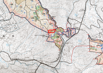 ※地図の作成に当たっては、国土地理院長の承認を得て、同院発行の2万5千分の1の地形図を使用。