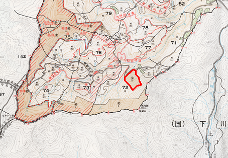 ※地図の作成に当たっては、国土地理院長の承認を得て、同院発行の2万5千分の1の地形図を使用。