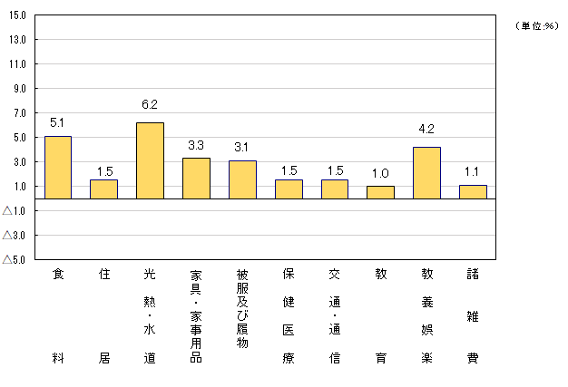 図2-10大費目別対前年度比