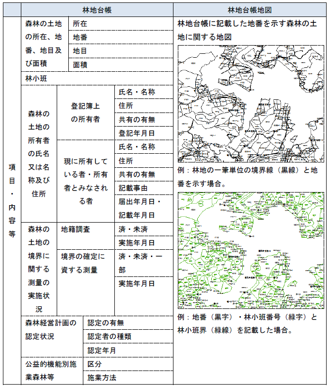 02_林地台帳・林地台帳地図の記載事項の図 (PNG 194KB)