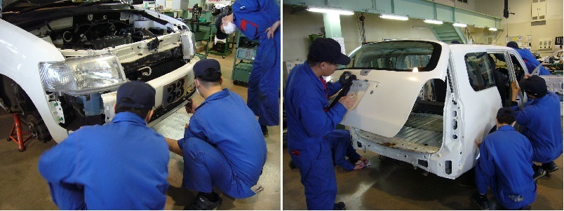 部品取り外し、下地処理