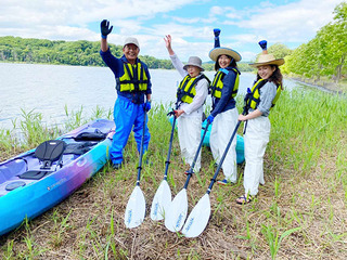 網走湖カヤック＆大曲園地野菜収穫体験とひまわり畑散策コース