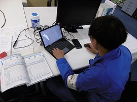 電気科2年7月訓練状況