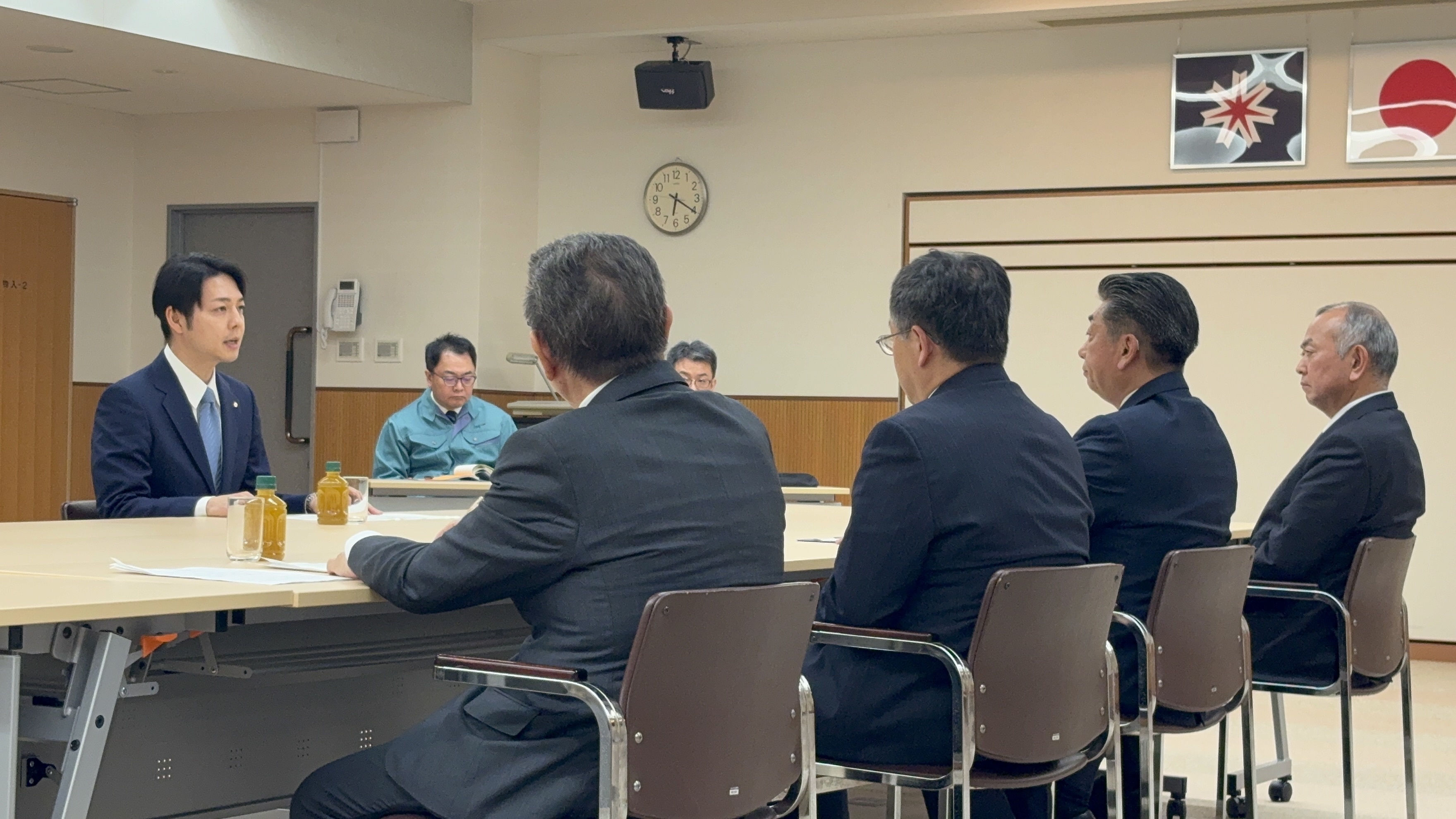岩宇４町村長と知事の面談状況