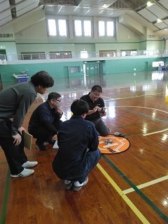 ドローンの飛行準備