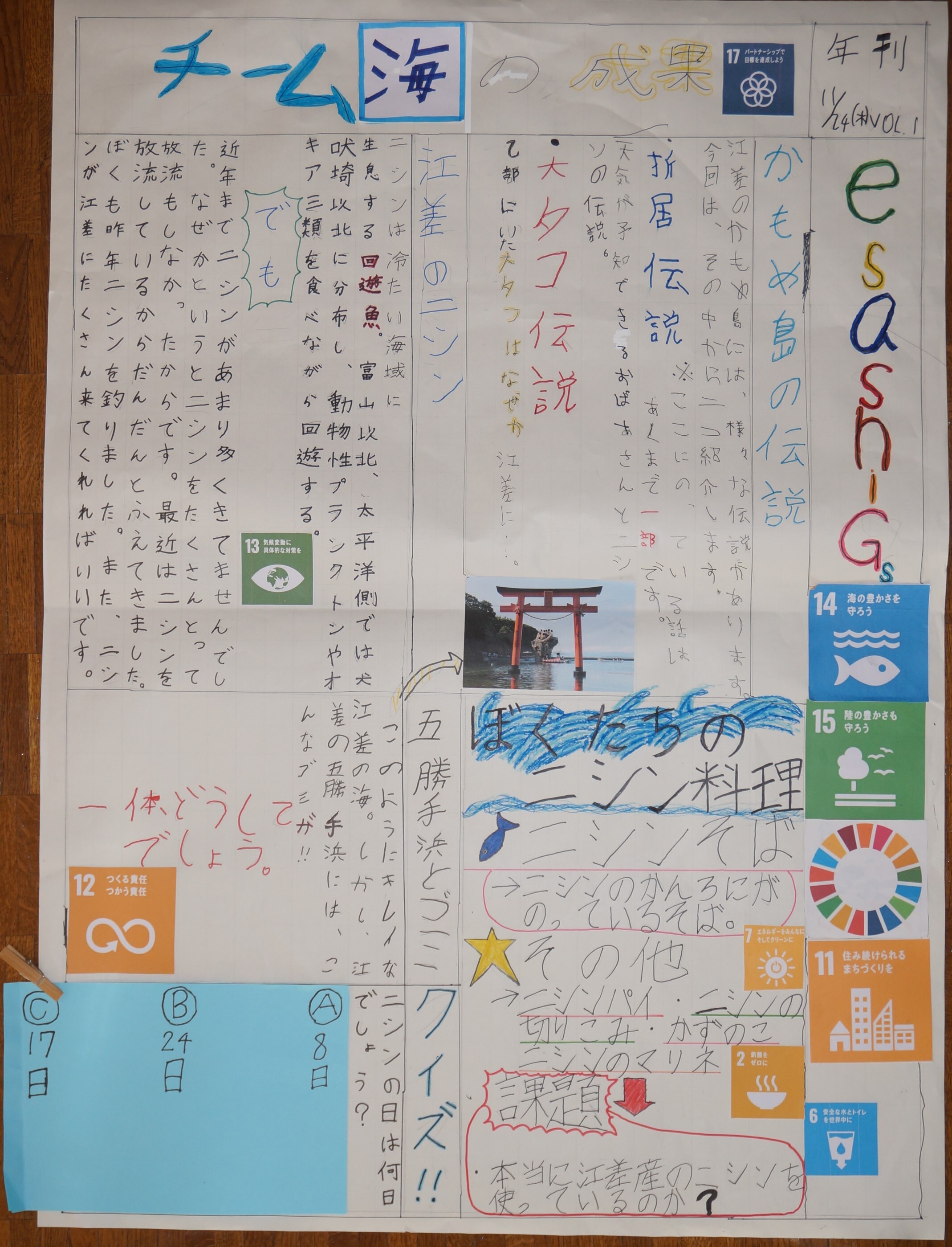 成果発表会模造紙(南が丘小) (6)_左(チーム海の成果).JPG